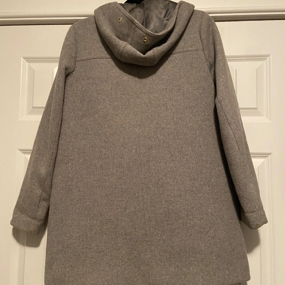 JCrew Gray Hooded Coat - Picture 4 of 5